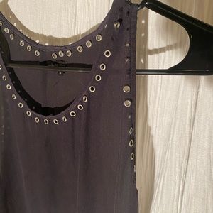 Black Sleeveless Too with studs on the neck/sides